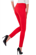 Carica l&#39;immagine nel visualizzatore di Gallery, Leggings pantalone PUSH UP philippe matignon jeans rosso
