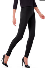 Carica l&#39;immagine nel visualizzatore di Gallery, Pantalone leggings simple Philippe Matignon nero vita alta
